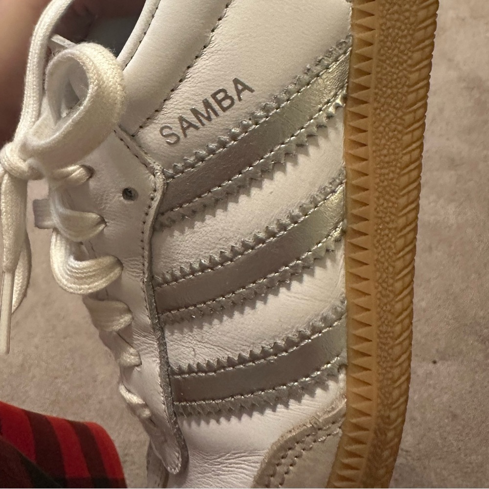 Adidas Samba White and Gray Shoes- Women's US 7.5 - Picture 7 of 11